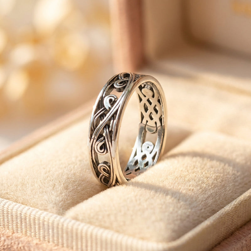 Vintage Hollow Silver Ring