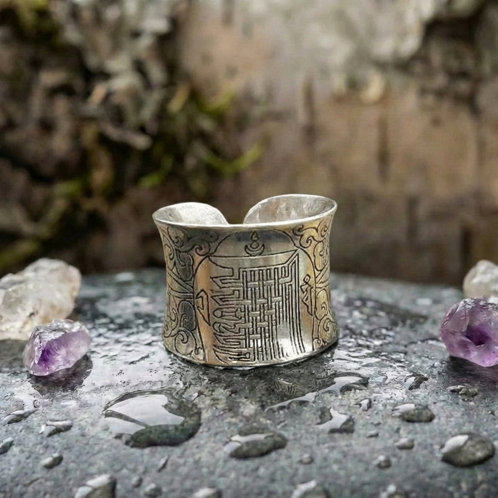 Vintage Kalachakra Mantra Ring
