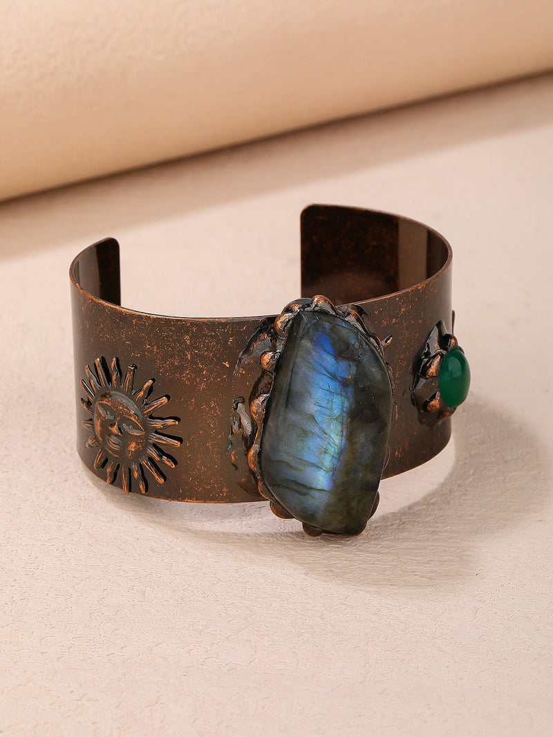 Vintage Labradorite Cuff Bracelet