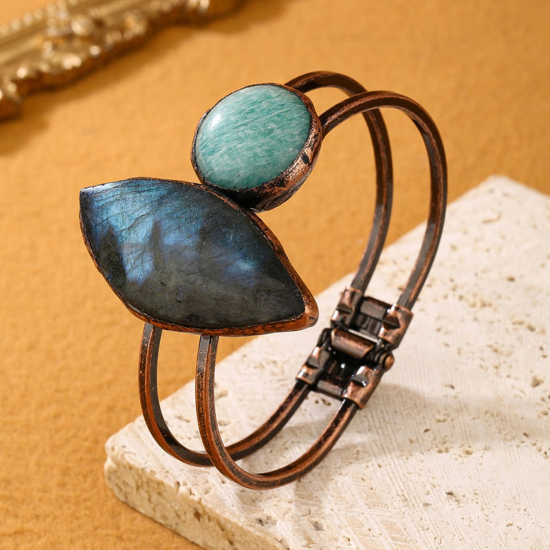 Vintage Labradorite Cuff Bracelet