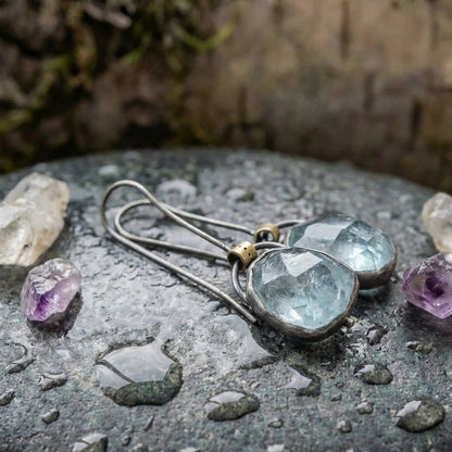 Vintage Moon Glass Earrings