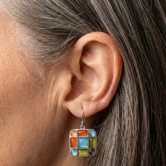 Multicolor Stone Earrings