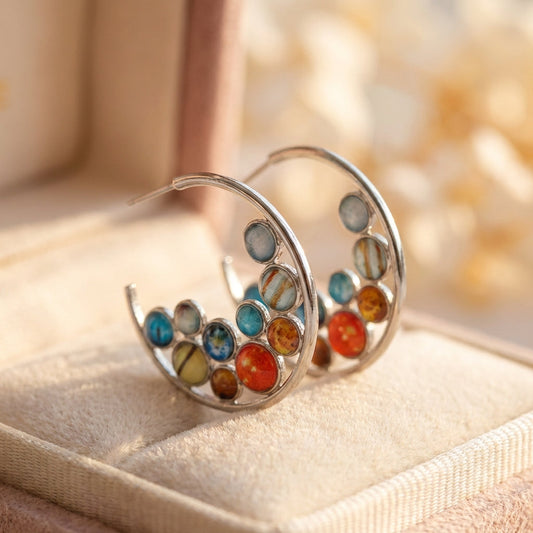 Vintage Multicolor Stone Earrings