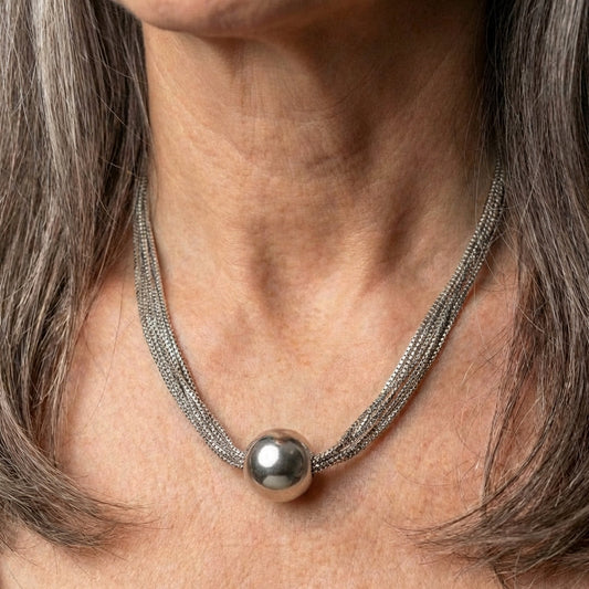 Multilayer Chain Silver Necklace