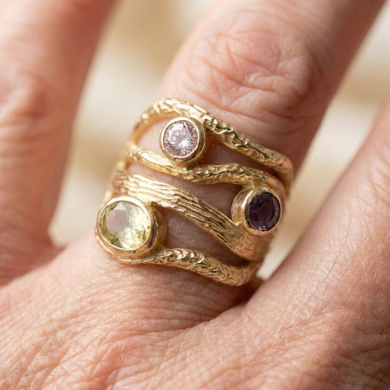 Multistone Statement Ring