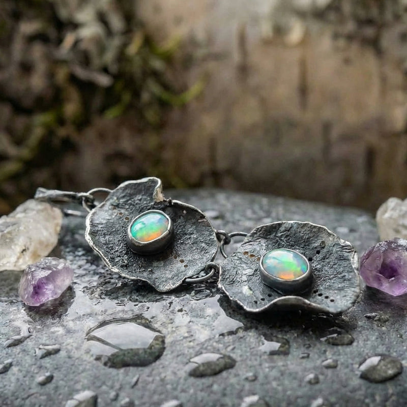 Vintage Opal Dangle Earrings