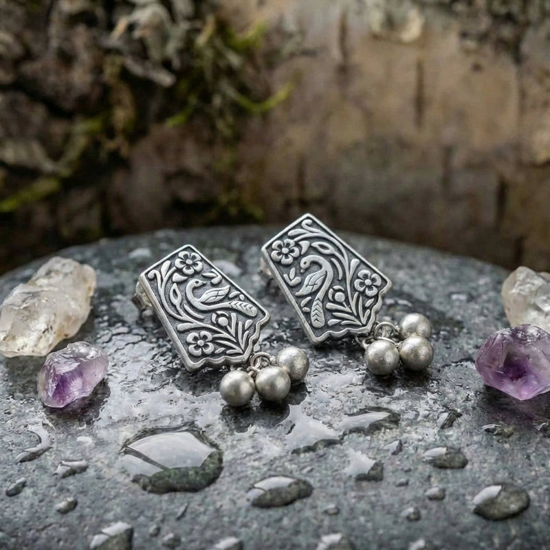 Vintage Phoenix Pearl Earrings