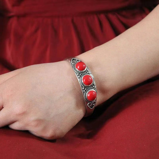 Vintage Red Coral Bracelet