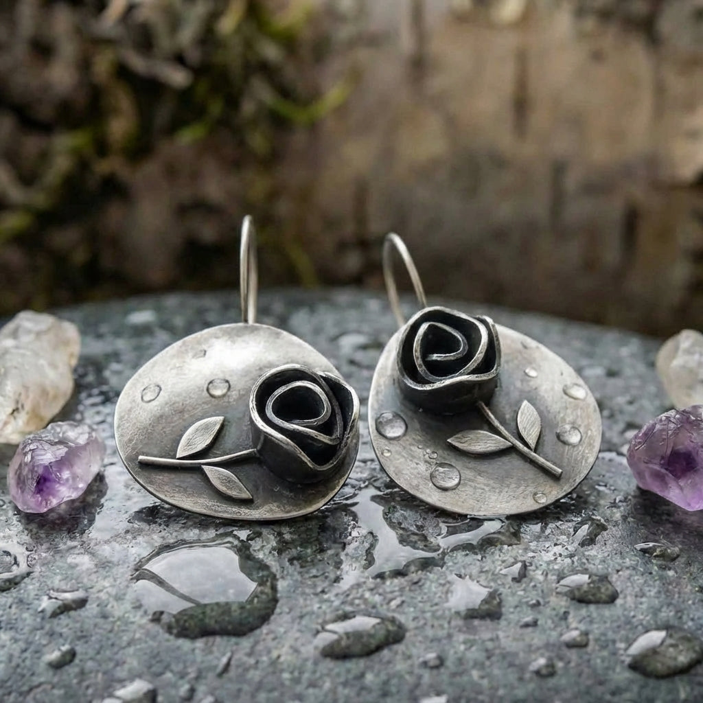 Vintage Rose Earrings