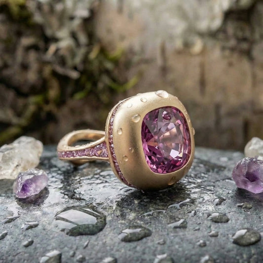 Vintage Rose Pink Gold Ring