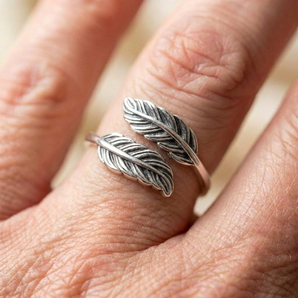 Silver Feather Ring
