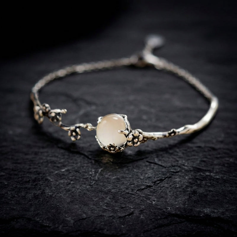 Vintage Silver Flower Branch Bracelet