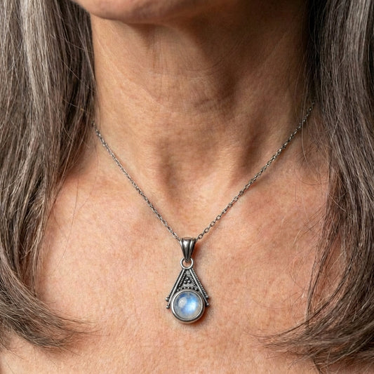 Silver Moonstone Necklace
