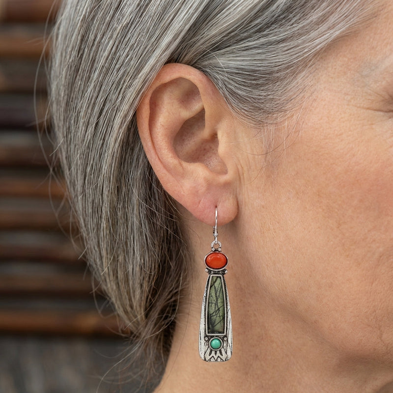 Stone Dangle Earrings