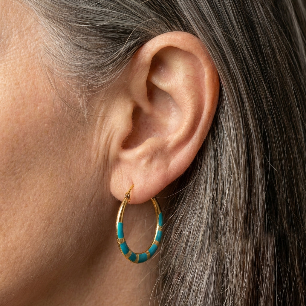 Turquoise Hoop Earrings