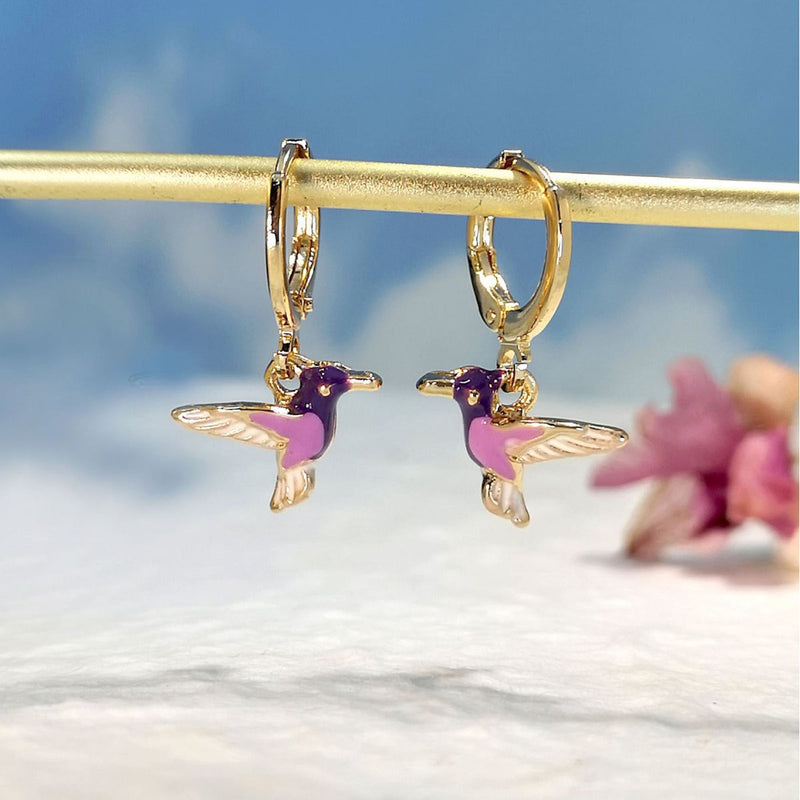 Whimsical Hummingbird Earrings