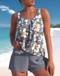 Tankini with floral print