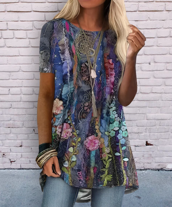 Printed shirt with bohemian inspiration