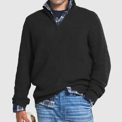 Men's Cashmere Business Casual Zipper Sweater elevenforest