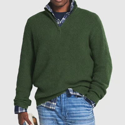 Men's Cashmere Business Casual Zipper Sweater elevenforest