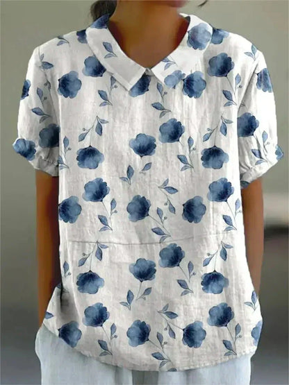 KS | Blouse with floral print for women