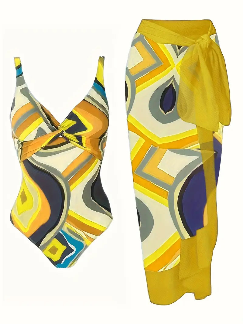 KS | Sexy swimwear with tropical pattern