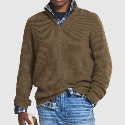 Men's Cashmere Business Casual Zipper Sweater elevenforest