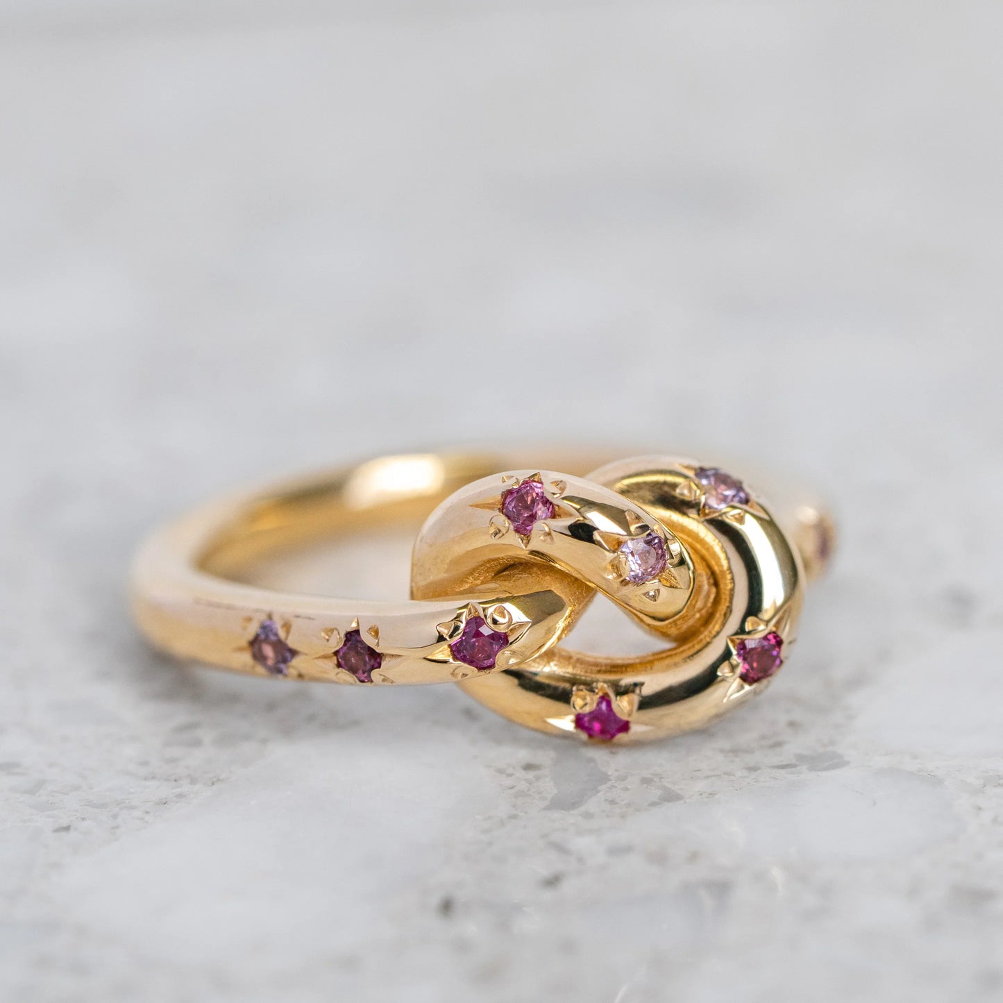 Shades Of Pink Pretzel Ring