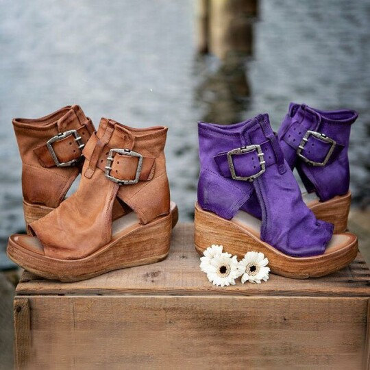 Boho wedge sandals