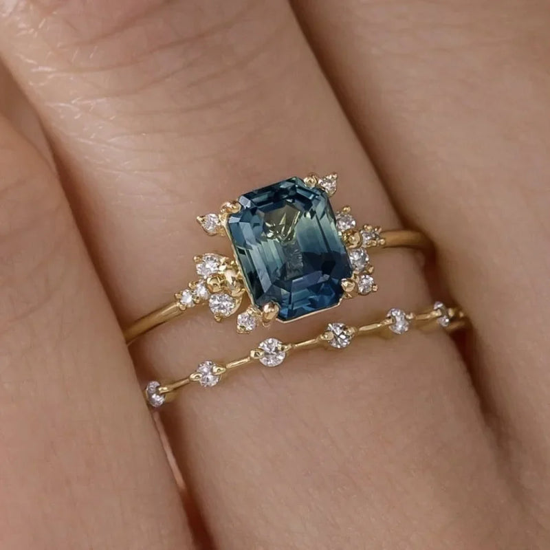 14k Gold Plated Engagement Promise Cubic Zirconia Ring