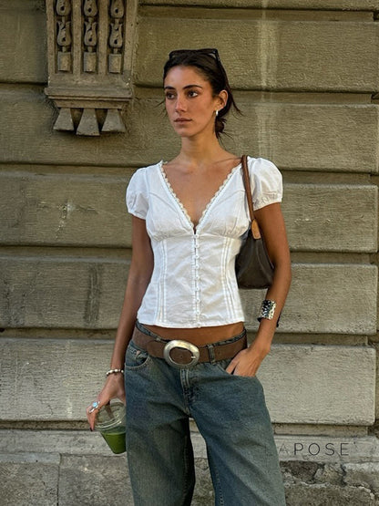 A Vintage Style Top with Delicate Timeless Details