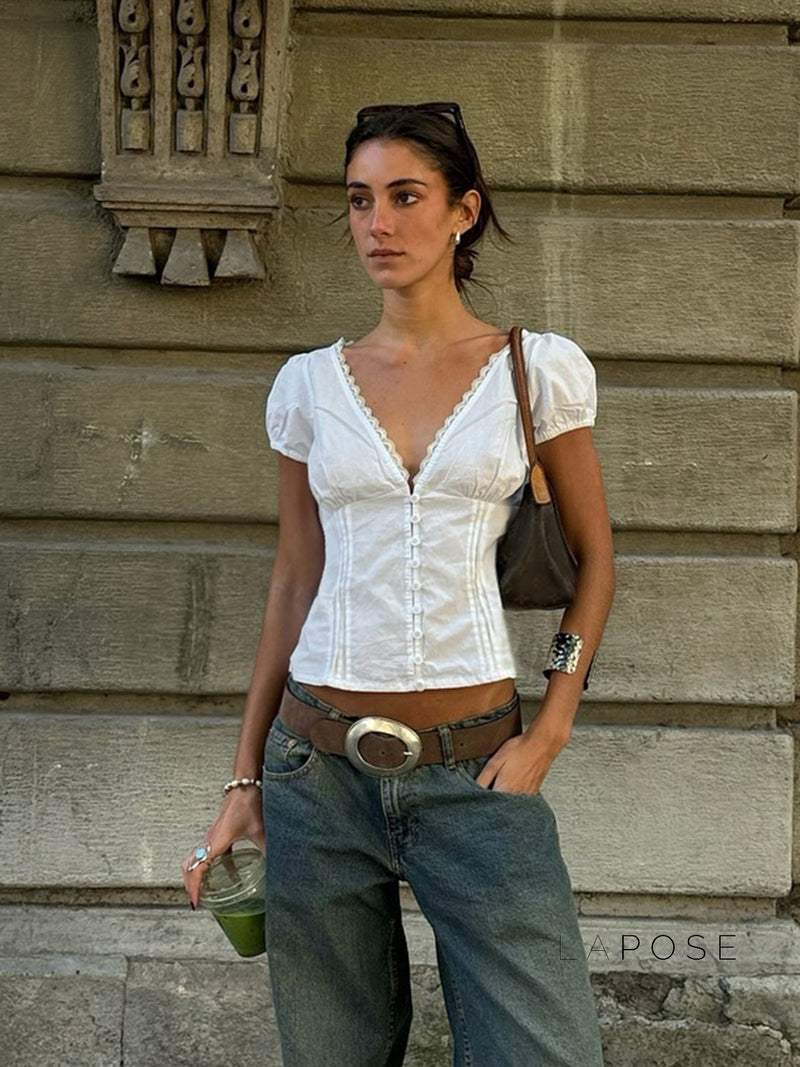 A Vintage Style Top with Delicate Timeless Details