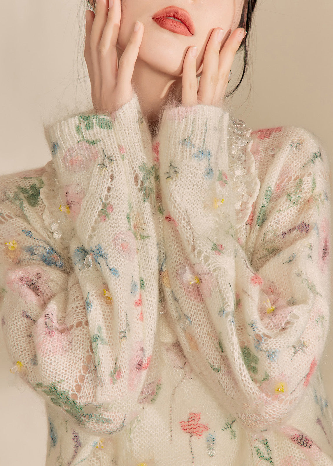 A Vintage Style Sweater with Delicate Timeless Details