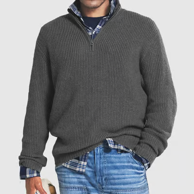 Men's Cashmere Business Casual Zipper Sweater elevenforest