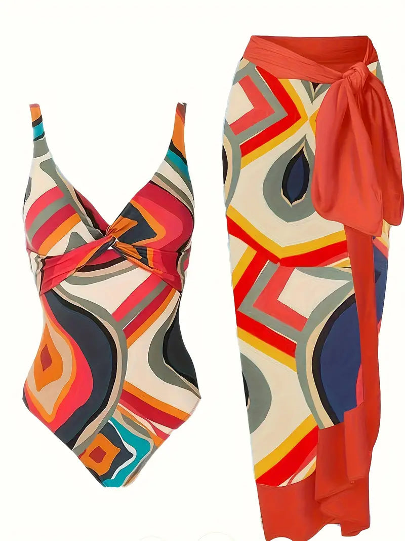 KS | Sexy swimwear with tropical pattern