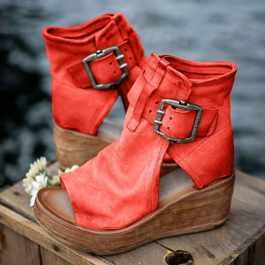 Boho wedge sandals