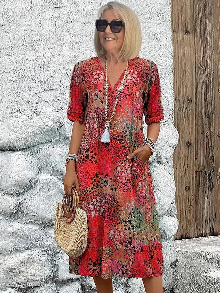 KS | Flattering midi dress for effortless island elegance