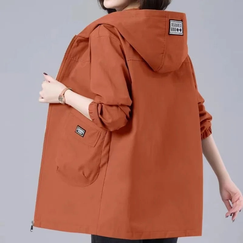 JO | Long spring coat with hood