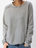 Striped long-sleeved top