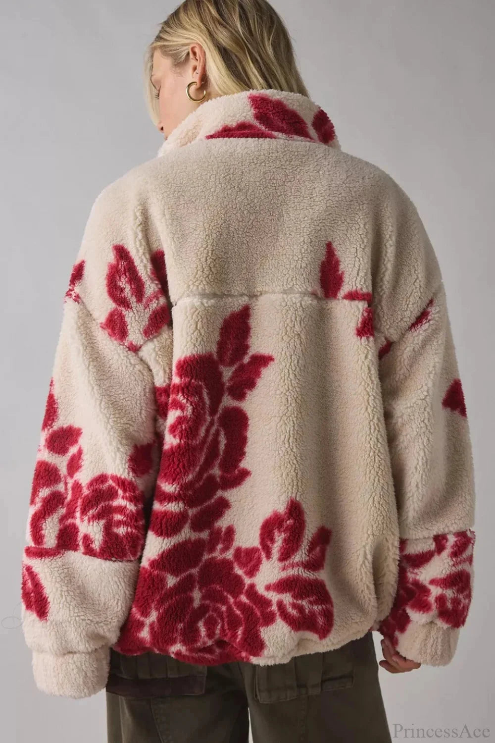 Fleece Stand Collar Zipper Coat