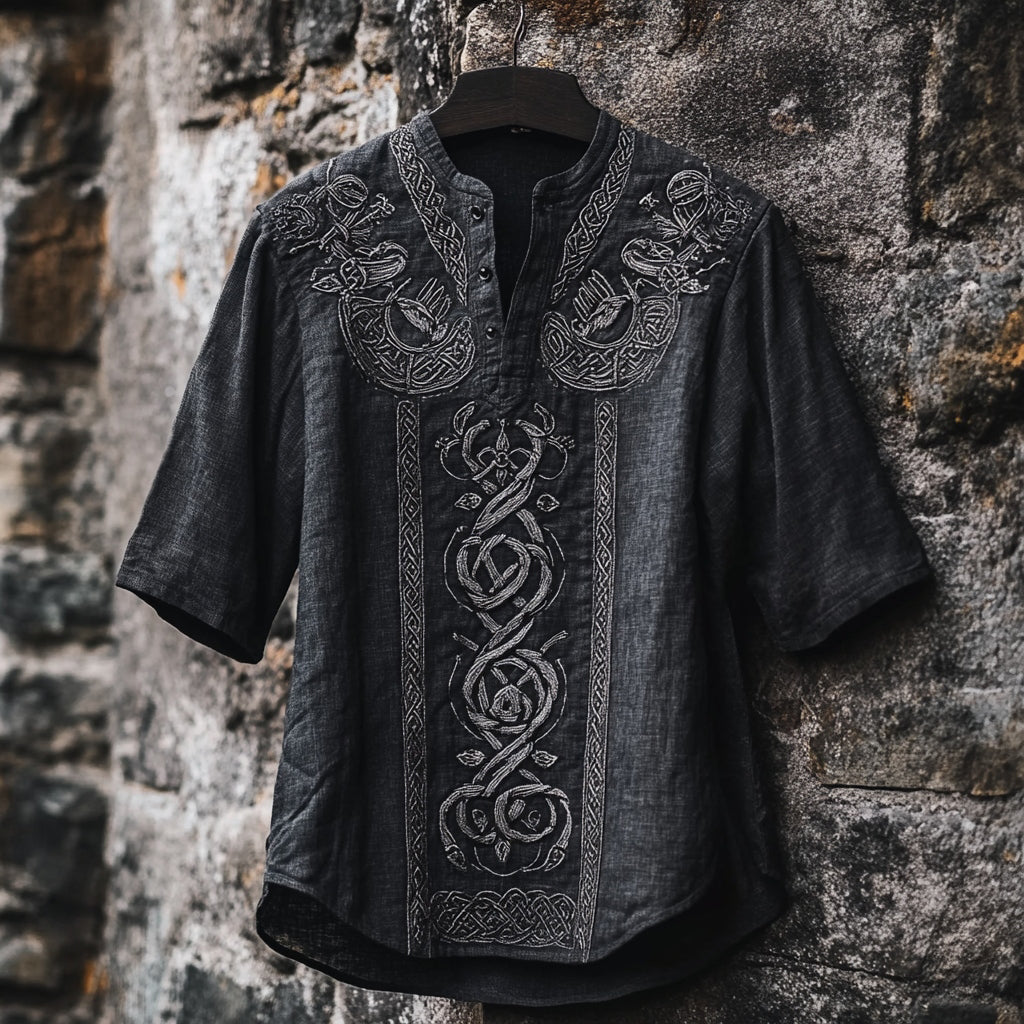 Men's Celtic Knot Button-down Shirt artswardrobe