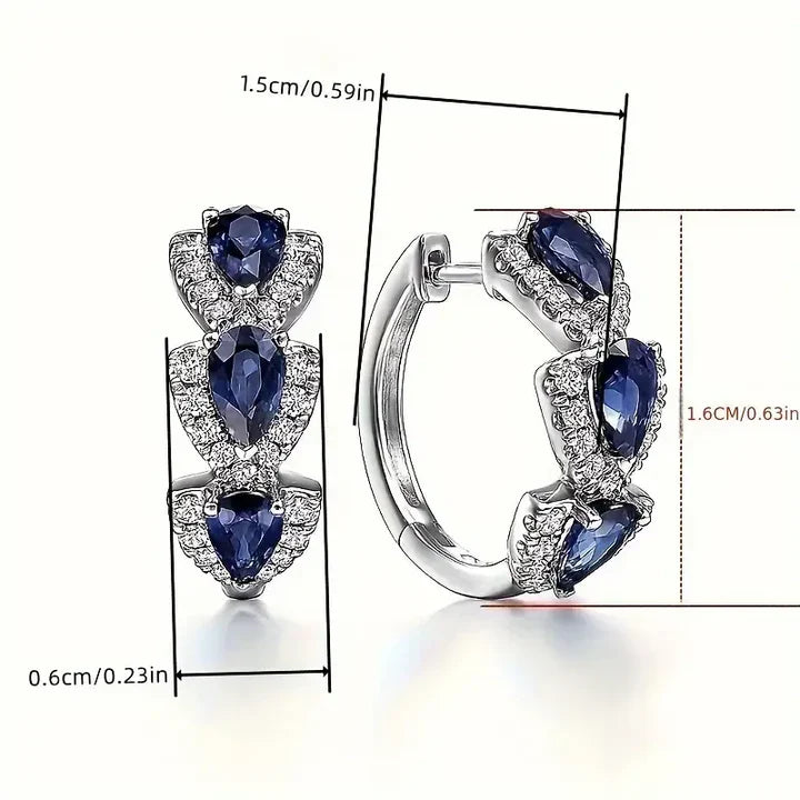 Royal Gemstone Crest Earrings