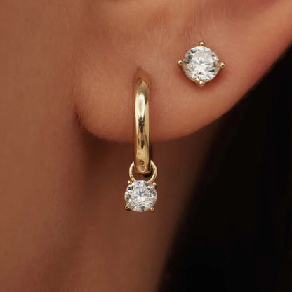 Larmes De Lune Stone Earrings Set | Gold