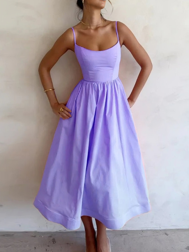 Flowy maxi dress with spaghetti stars