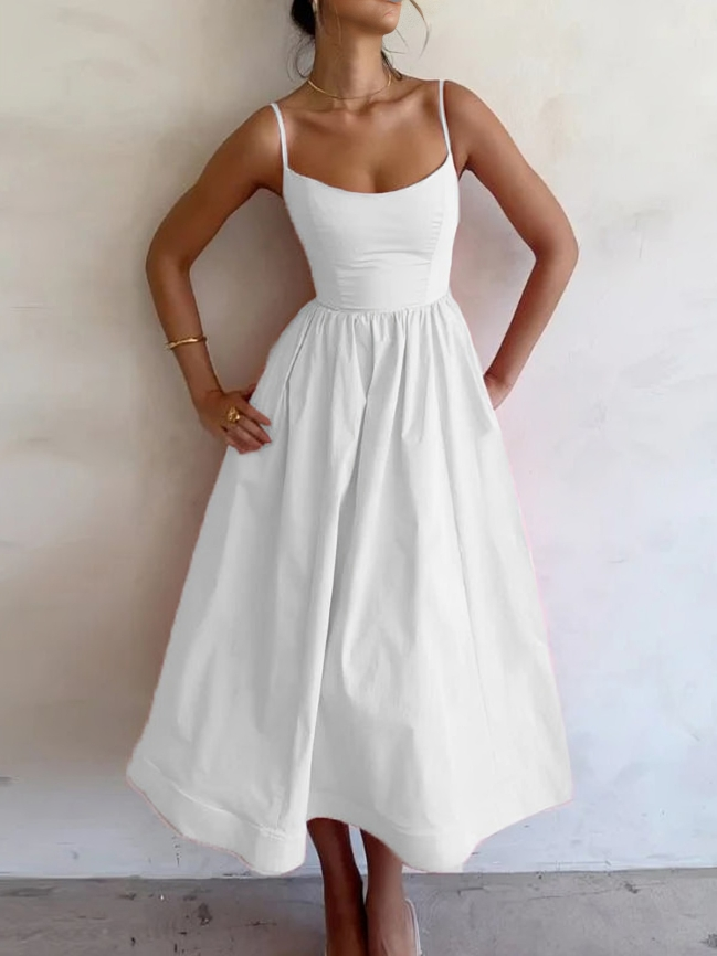 Flowy maxi dress with spaghetti stars