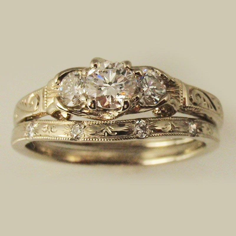 Vintage Triple Crystal Ring