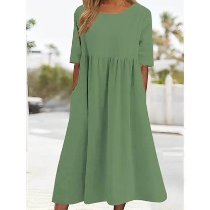 KS | Plain midi dress