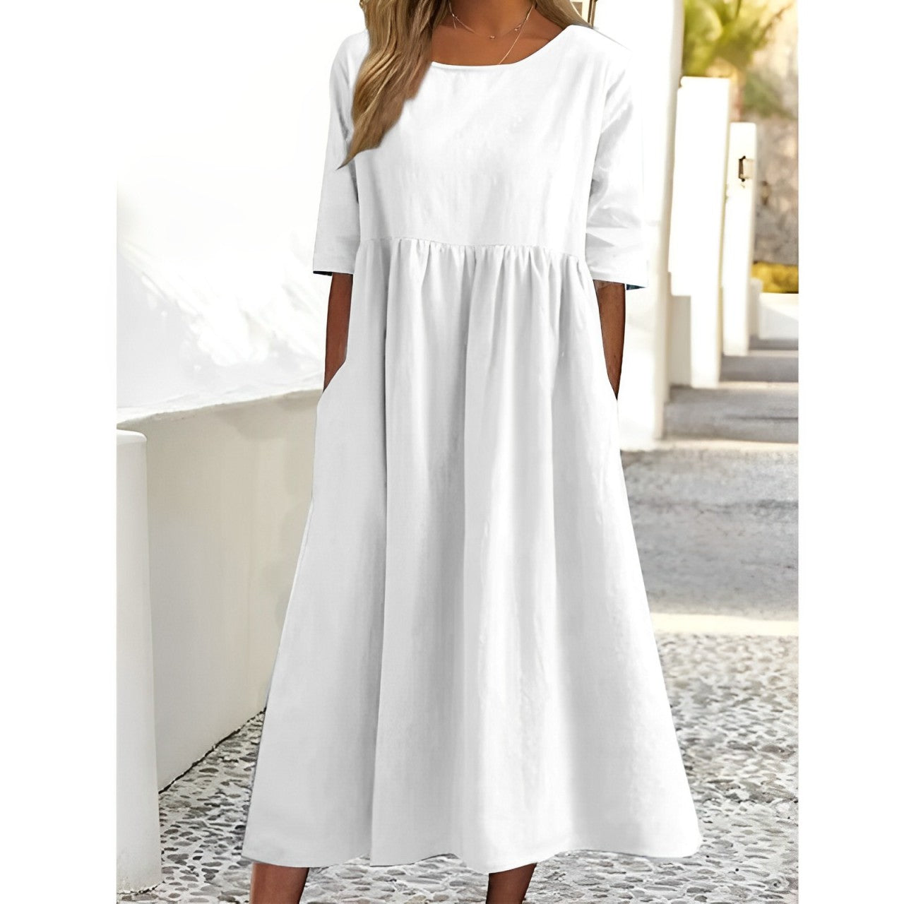 KS | Plain midi dress