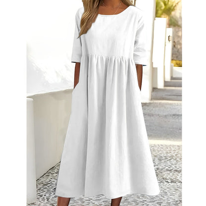KS | Plain midi dress