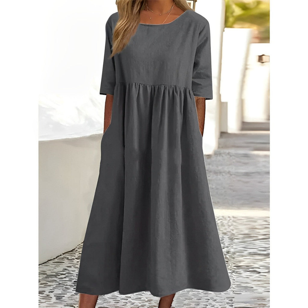 Plain midi dress
